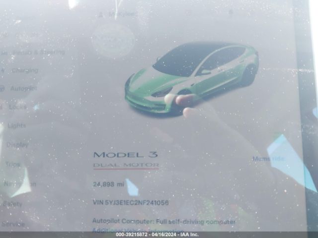 Photo 6 VIN: 5YJ3E1EC2NF241056 - TESLA MODEL 3 