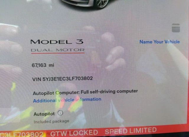 Photo 6 VIN: 5YJ3E1EC3LF703802 - TESLA MODEL 3 