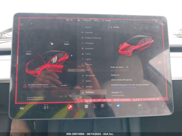 Photo 6 VIN: 5YJ3E1EC3PF382754 - TESLA MODEL 3 