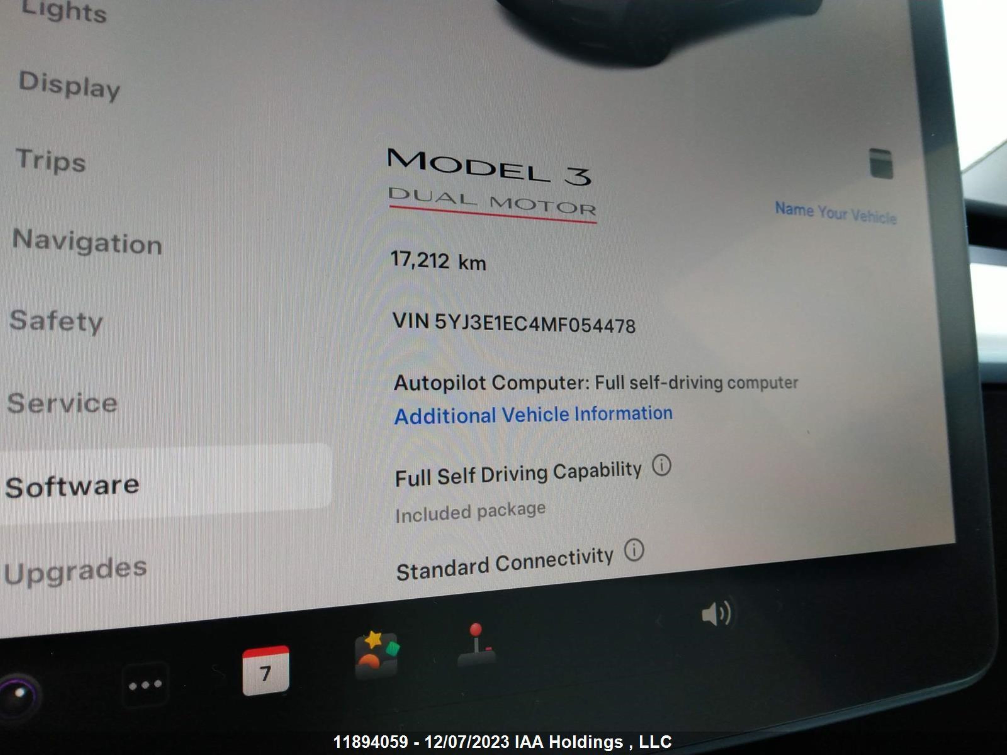 Photo 6 VIN: 5YJ3E1EC4MF054478 - TESLA MODEL 3 