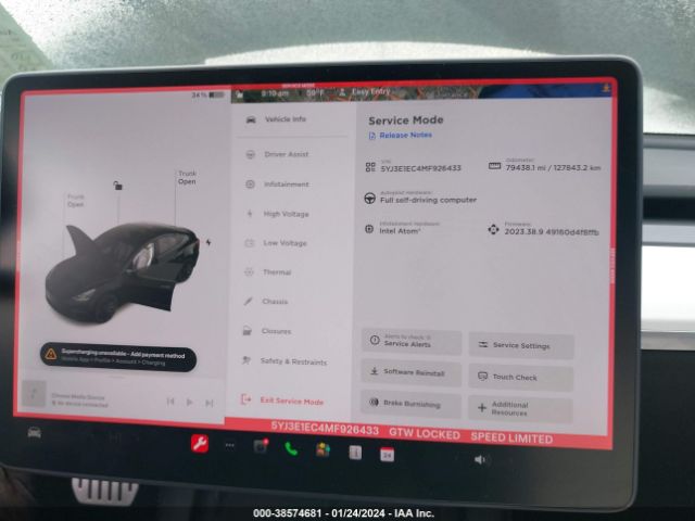 Photo 6 VIN: 5YJ3E1EC4MF926433 - TESLA MODEL 3 