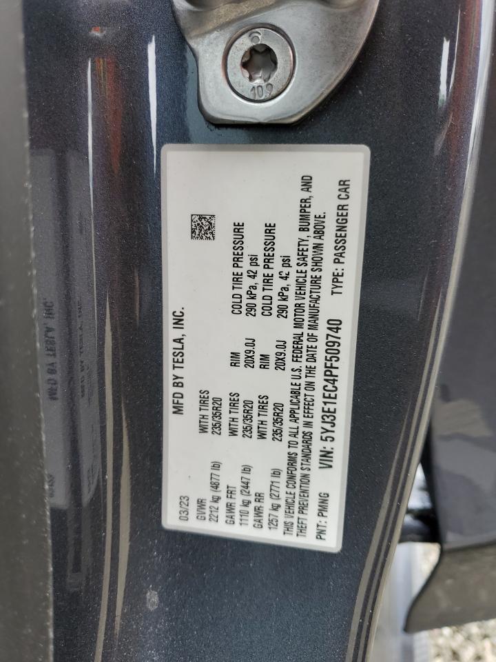 Photo 12 VIN: 5YJ3E1EC4PF509740 - TESLA MODEL 3 