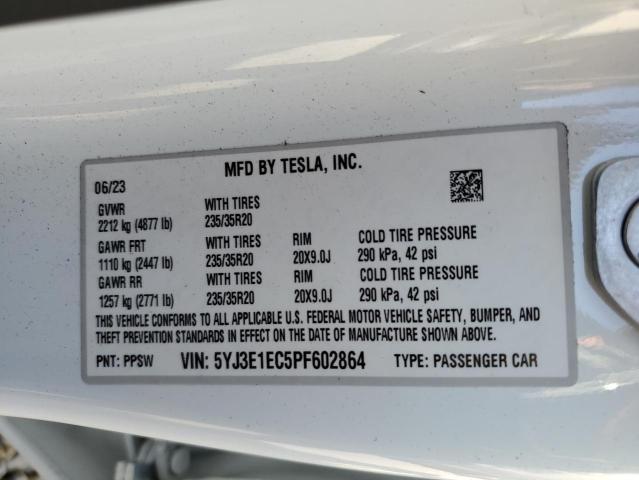 Photo 11 VIN: 5YJ3E1EC5PF602864 - TESLA MODEL 3 