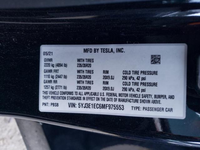 Photo 12 VIN: 5YJ3E1EC6MF975553 - TESLA MODEL 3 