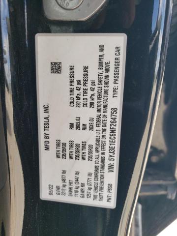 Photo 11 VIN: 5YJ3E1EC6NF264758 - TESLA MODEL 3 