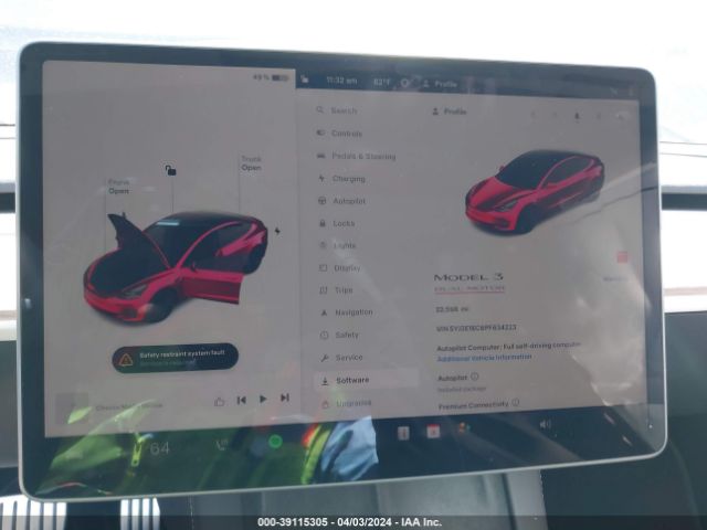 Photo 6 VIN: 5YJ3E1EC6PF634223 - TESLA MODEL 3 