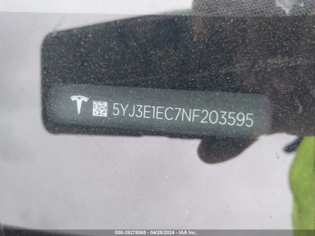 Photo 8 VIN: 5YJ3E1EC7NF203595 - TESLA MODEL 3 