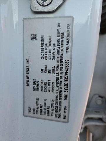 Photo 11 VIN: 5YJ3E1EC7PF428389 - TESLA MODEL 3 