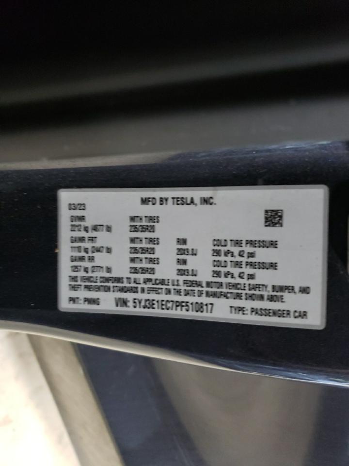 Photo 11 VIN: 5YJ3E1EC7PF510817 - TESLA MODEL 3 