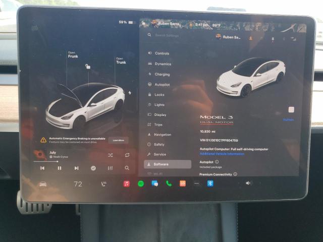 Photo 8 VIN: 5YJ3E1EC7PF604759 - TESLA MODEL 3 