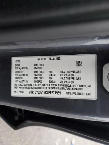 Photo 11 VIN: 5YJ3E1EC7PF671989 - TESLA MODEL 3 