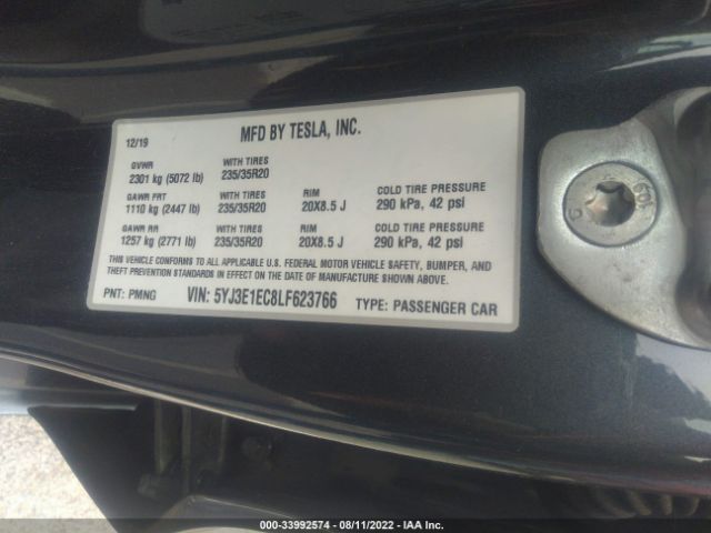 Photo 8 VIN: 5YJ3E1EC8LF623766 - TESLA MODEL 3 