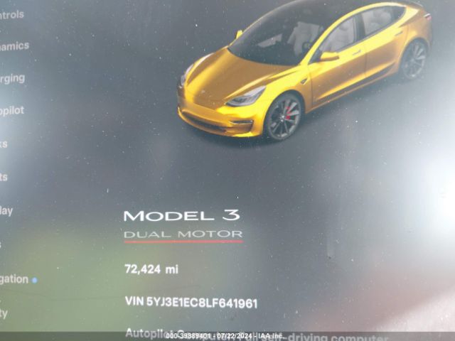 Photo 6 VIN: 5YJ3E1EC8LF641961 - TESLA MODEL 3 