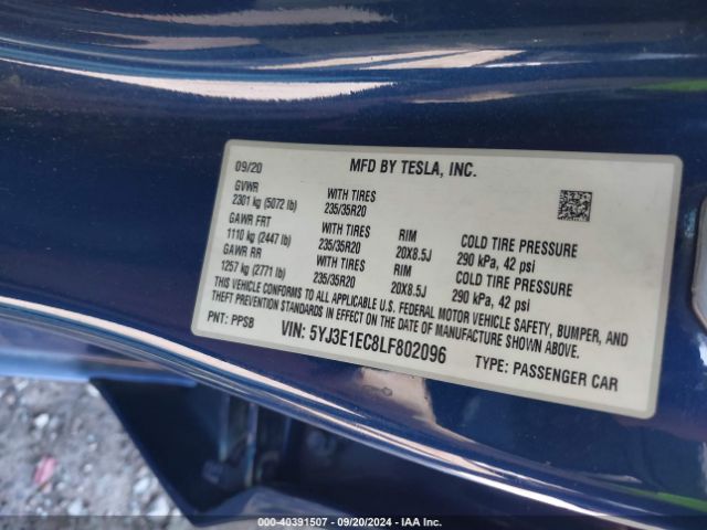 Photo 8 VIN: 5YJ3E1EC8LF802096 - TESLA MODEL 3 