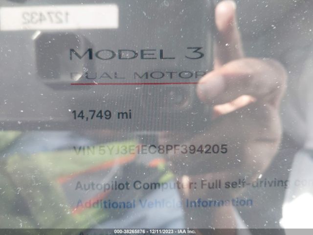 Photo 6 VIN: 5YJ3E1EC8PF394205 - TESLA MODEL 3 