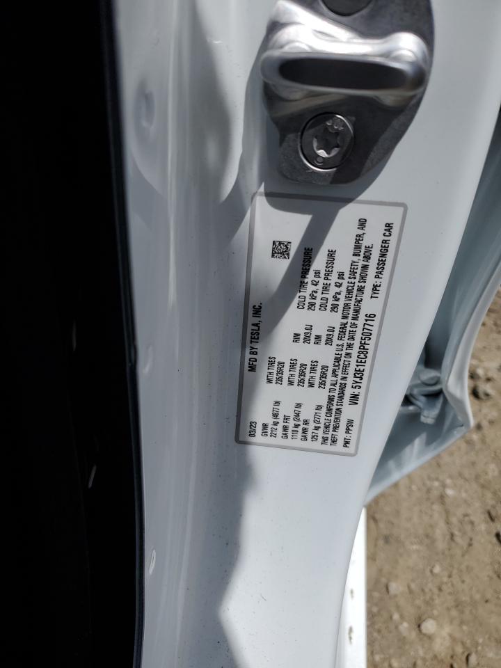 Photo 12 VIN: 5YJ3E1EC8PF507716 - TESLA MODEL 3 