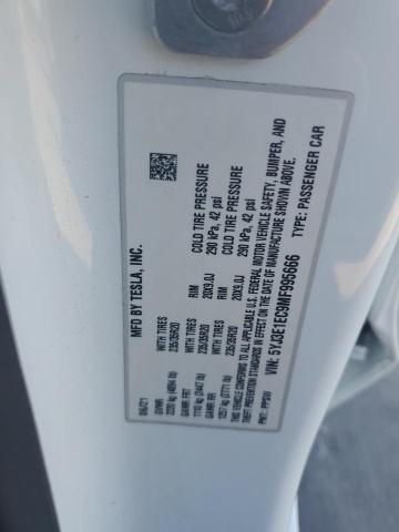 Photo 12 VIN: 5YJ3E1EC9MF995666 - TESLA MODEL 3 