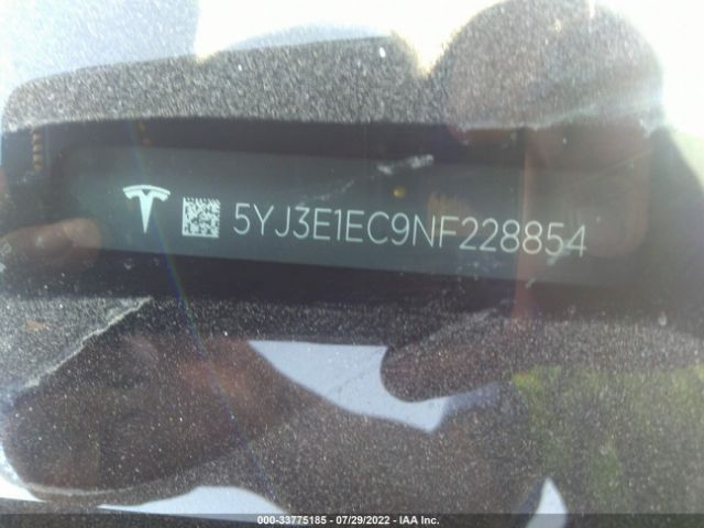 Photo 8 VIN: 5YJ3E1EC9NF228854 - TESLA MODEL 3 