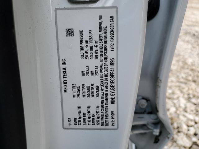 Photo 11 VIN: 5YJ3E1EC9PF411996 - TESLA MODEL 3 