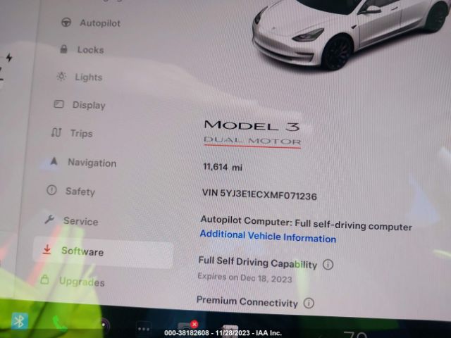 Photo 6 VIN: 5YJ3E1ECXMF071236 - TESLA MODEL 3 