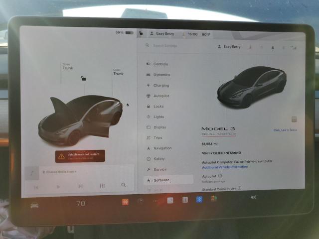 Photo 8 VIN: 5YJ3E1ECXNF129640 - TESLA MODEL 3 