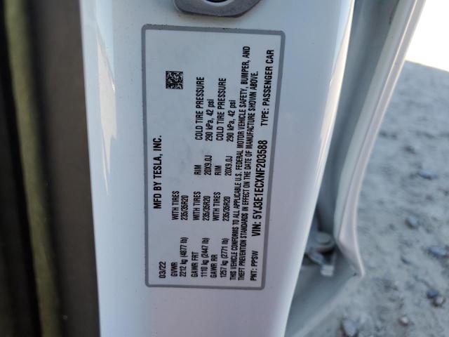 Photo 12 VIN: 5YJ3E1ECXNF203588 - TESLA MODEL 3 