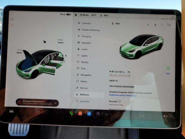 Photo 8 VIN: 5YJ3E1ECXNF203588 - TESLA MODEL 3 