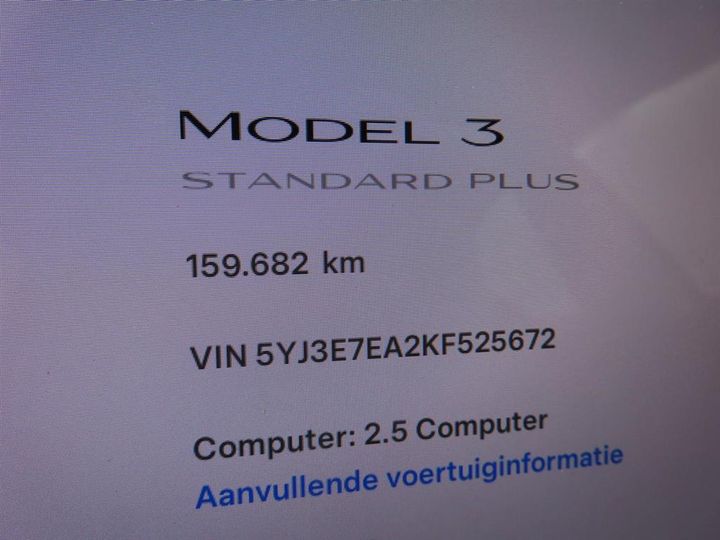 Photo 3 VIN: 5YJ3E7EA2KF525672 - TESLA MODEL 3 