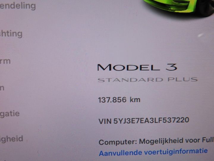 Photo 3 VIN: 5YJ3E7EA3LF537220 - TESLA MODEL 3 