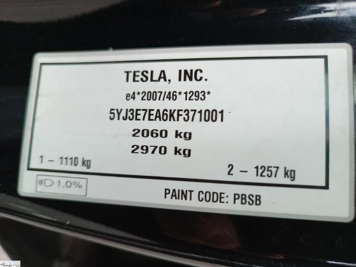 Photo 4 VIN: 5YJ3E7EA6KF371001 - TESLA MODEL 3 