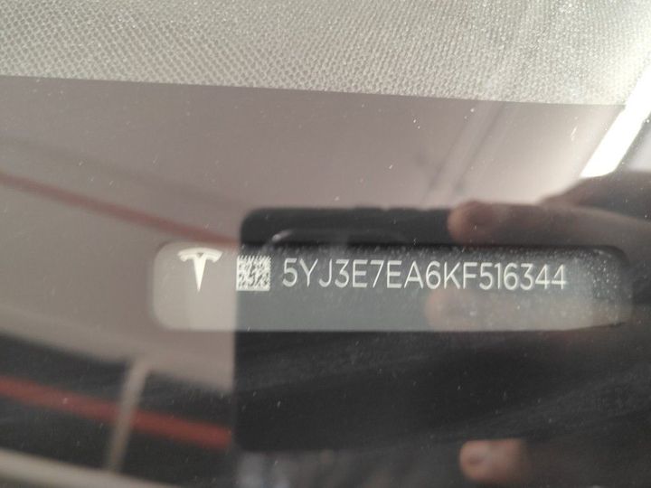 Photo 19 VIN: 5YJ3E7EA6KF516344 - TESLA MODEL 3 '18 BEV 