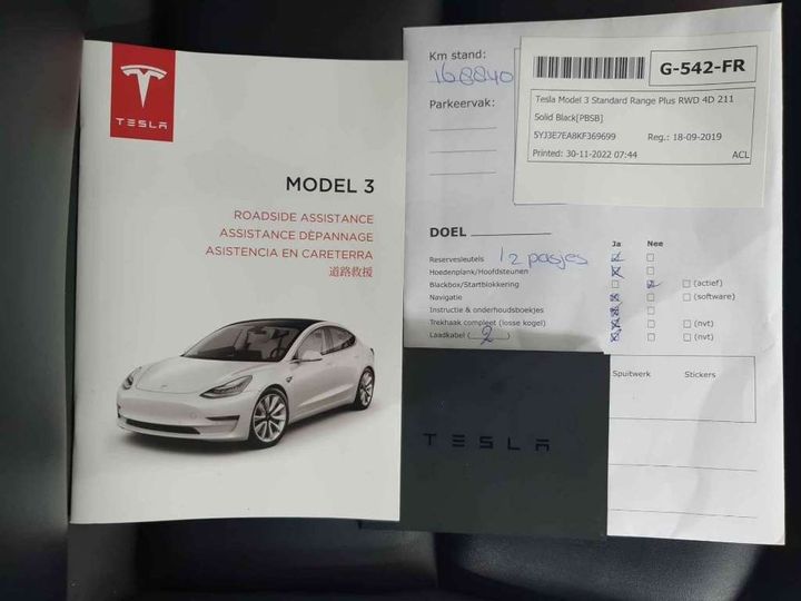 Photo 20 VIN: 5YJ3E7EA8KF369699 - TESLA MODEL 3 