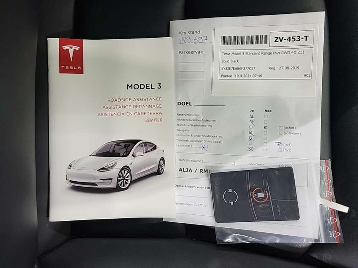 Photo 12 VIN: 5YJ3E7EA8KF377057 - TESLA MODEL 3 