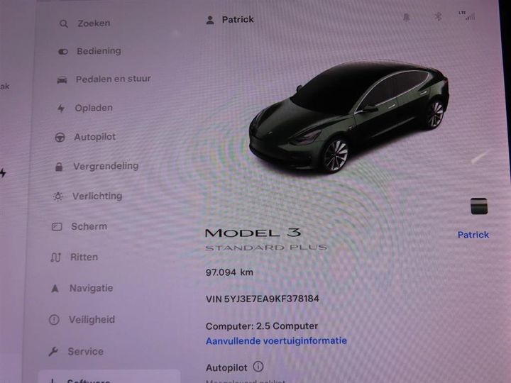 Photo 3 VIN: 5YJ3E7EA9KF378184 - TESLA MODEL 3 