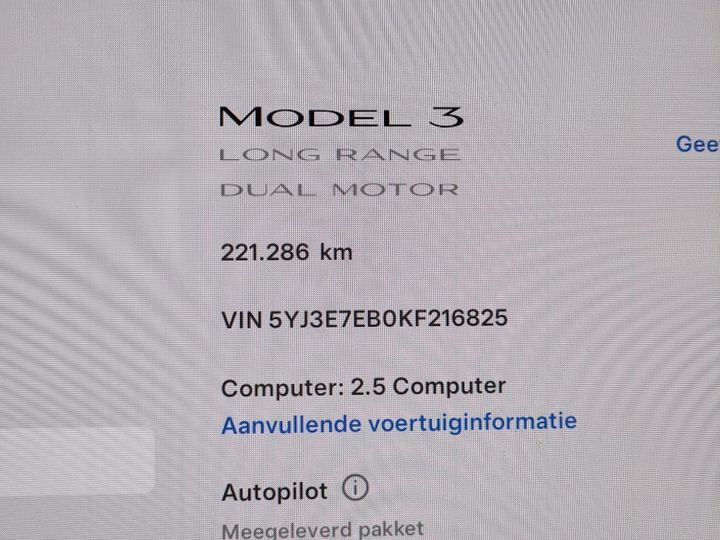 Photo 6 VIN: 5YJ3E7EB0KF216825 - TESLA MODEL 