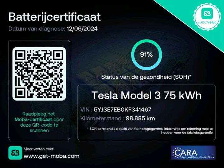 Photo 22 VIN: 5YJ3E7EB0KF341467 - TESLA MODEL 