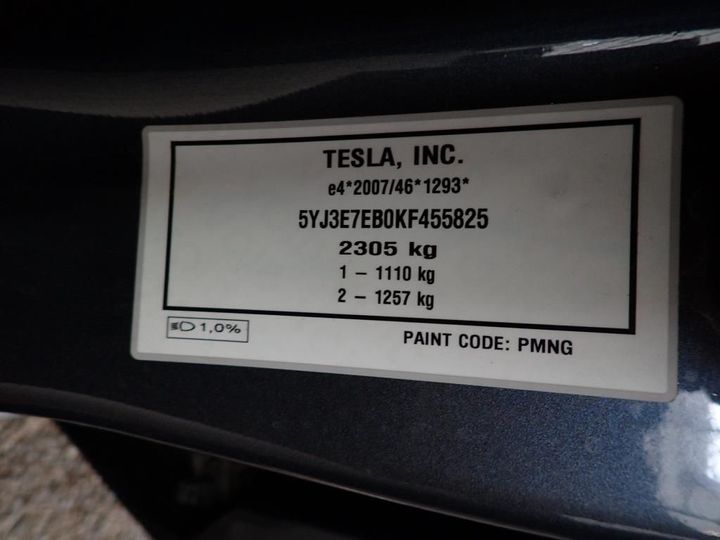 Photo 14 VIN: 5YJ3E7EB0KF455825 - TESLA MODEL 3 