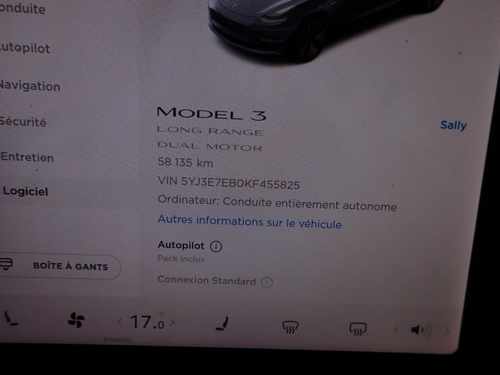 Photo 15 VIN: 5YJ3E7EB0KF455825 - TESLA MODEL 3 