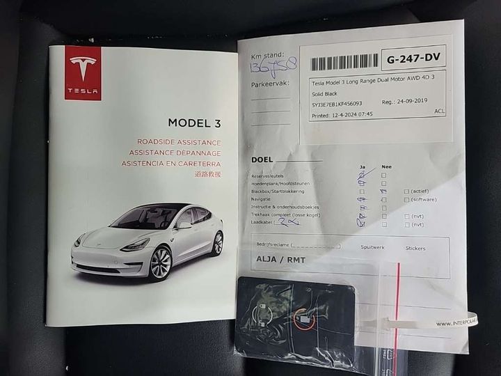 Photo 12 VIN: 5YJ3E7EB1KF456093 - TESLA MODEL 3 