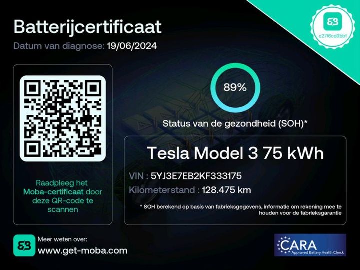 Photo 12 VIN: 5YJ3E7EB2KF333175 - TESLA MODEL 