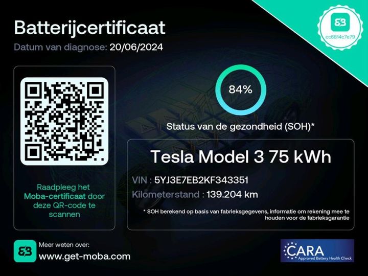 Photo 14 VIN: 5YJ3E7EB2KF343351 - TESLA MODEL 