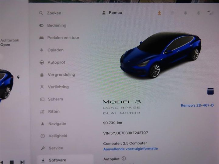 Photo 3 VIN: 5YJ3E7EB3KF242707 - TESLA MODEL 3 