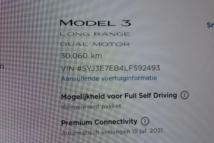 Photo 11 VIN: 5YJ3E7EB4LF592493 - TESLA MODEL 3 SALOON 