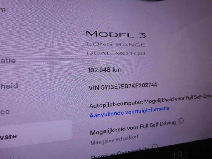 Photo 4 VIN: 5YJ3E7EB7KF202744 - TESLA MODEL 3 