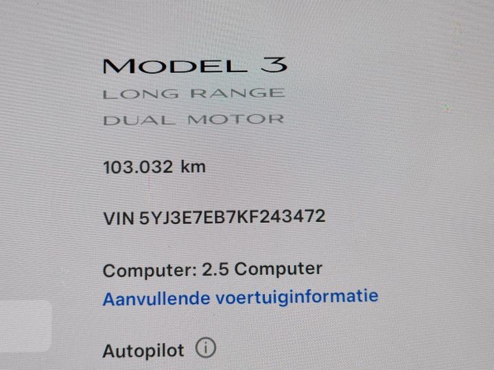 Photo 6 VIN: 5YJ3E7EB7KF243472 - TESLA MODEL 