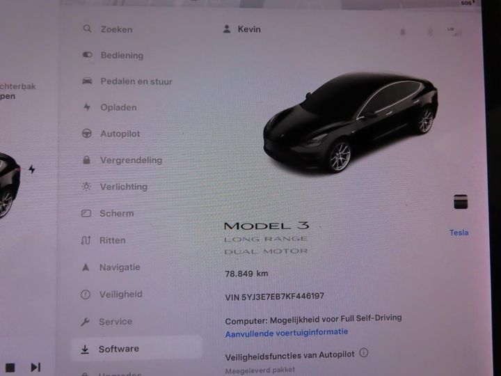 Photo 3 VIN: 5YJ3E7EB7KF446197 - TESLA MODEL 3 