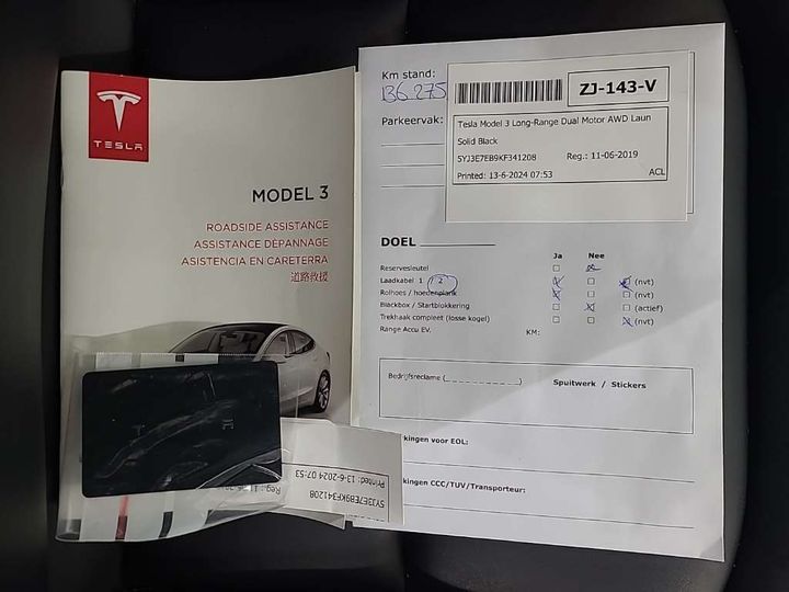 Photo 12 VIN: 5YJ3E7EB9KF341208 - TESLA MODEL 3 