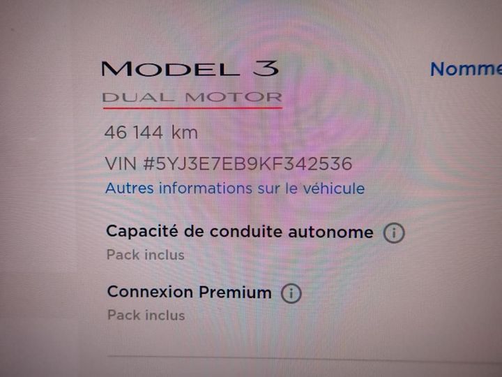 Photo 16 VIN: 5YJ3E7EB9KF342536 - TESLA MODEL 3 