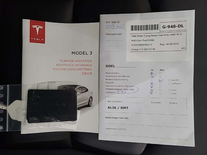 Photo 12 VIN: 5YJ3E7EB9KF460313 - TESLA MODEL 3 