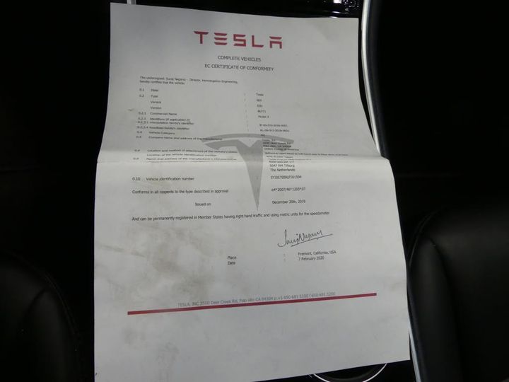 Photo 12 VIN: 5YJ3E7EB9LF561594 - TESLA MODEL 3 